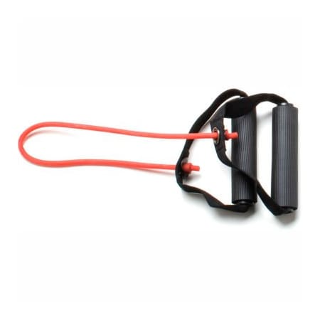 Fabrication Enterprises CanDo Exercise Tubing with Handles, Red, 18" 1330488